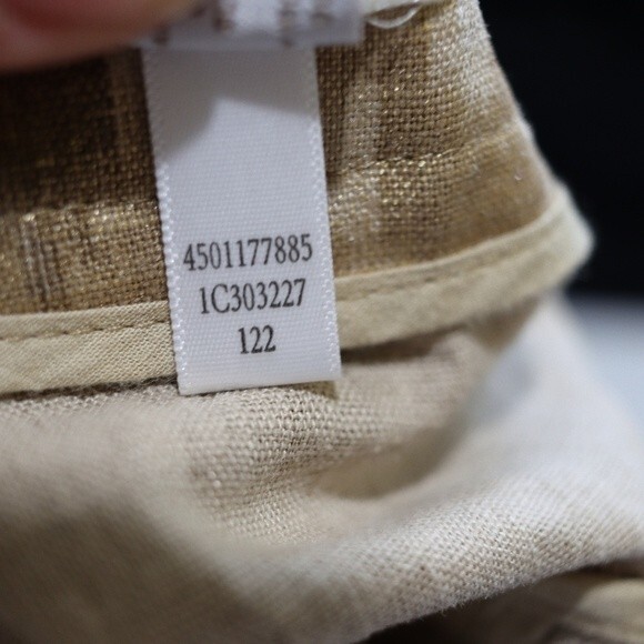 Chicos Metallic Gold Shimmery Linen Blend Blazer Jacket Zip Up Pockets  1 - Picture 14 of 16